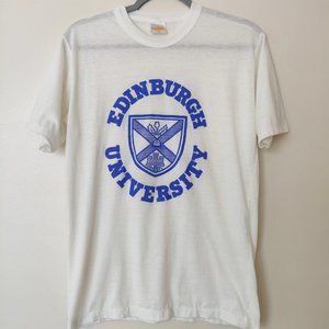 80s Vintage Edinburgh University. Single Stitch. M